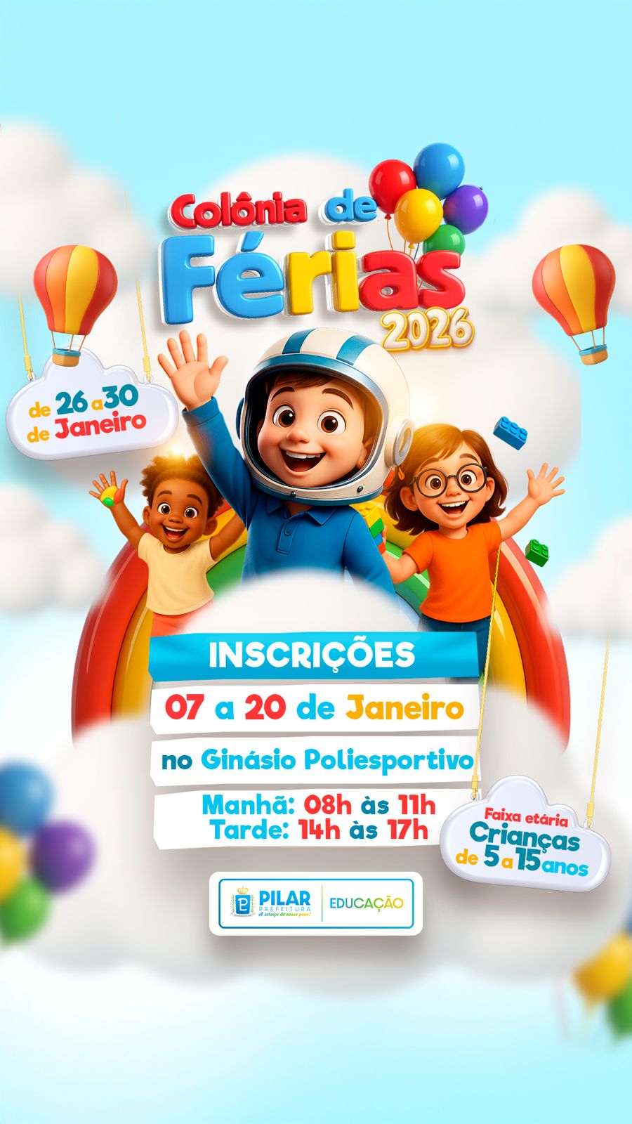 No momento, você está visualizando ✨🎈 Vem aí a Colônia de Férias 2026