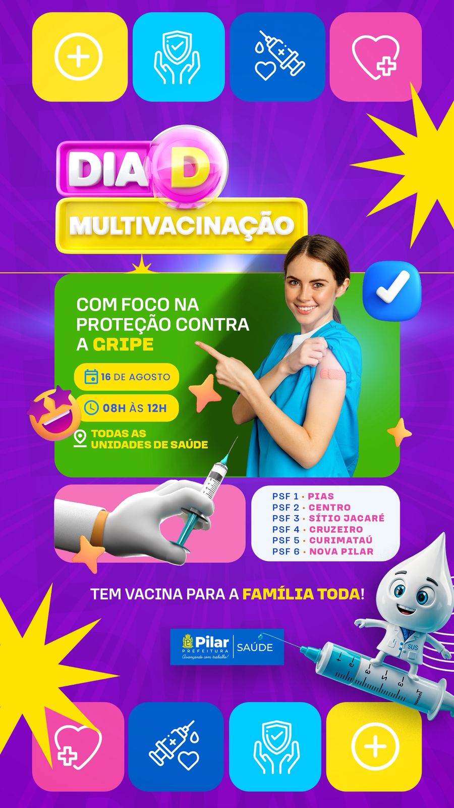 Leia mais sobre o artigo 📌 Atenção, população de Pilar!